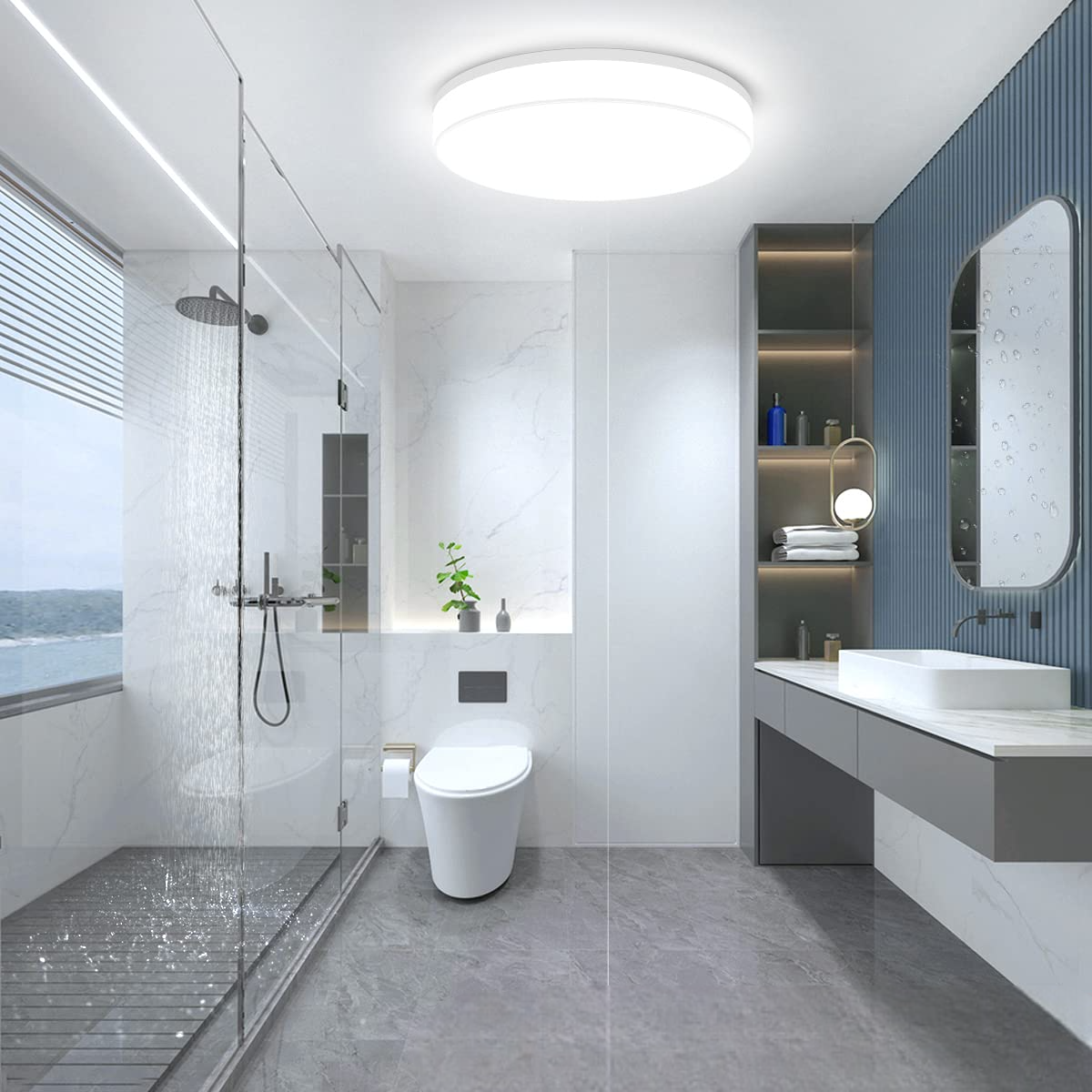 LumièreScandi - Plafond LED Crème Scandinave