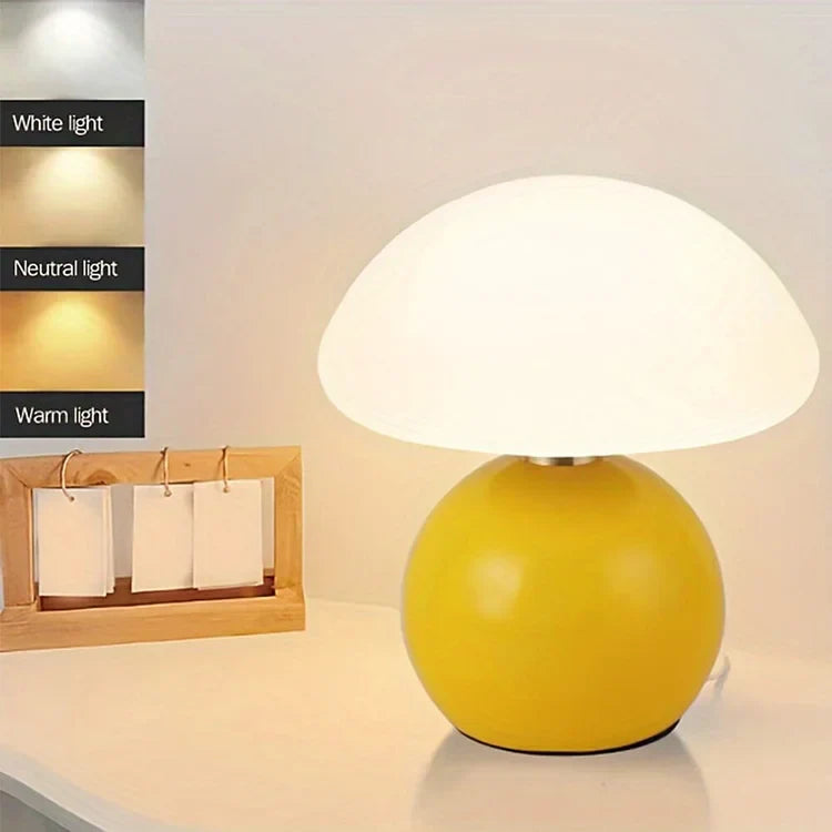 Floroux - Élégante lampe champignon française pour un éclat cosy et artistique