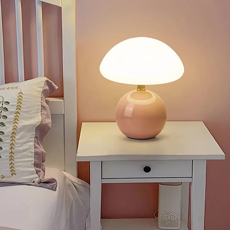 Floroux - Élégante lampe champignon française pour un éclat cosy et artistique