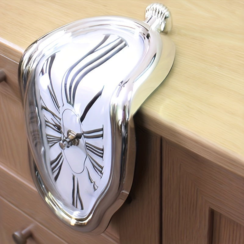 Horloge murale romaine courbée Floroux - Horloge fondante atmosphérique pour la décoration intérieure