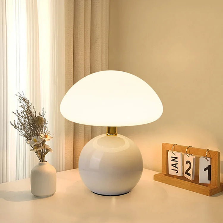 Floroux - Élégante lampe champignon française pour un éclat cosy et artistique