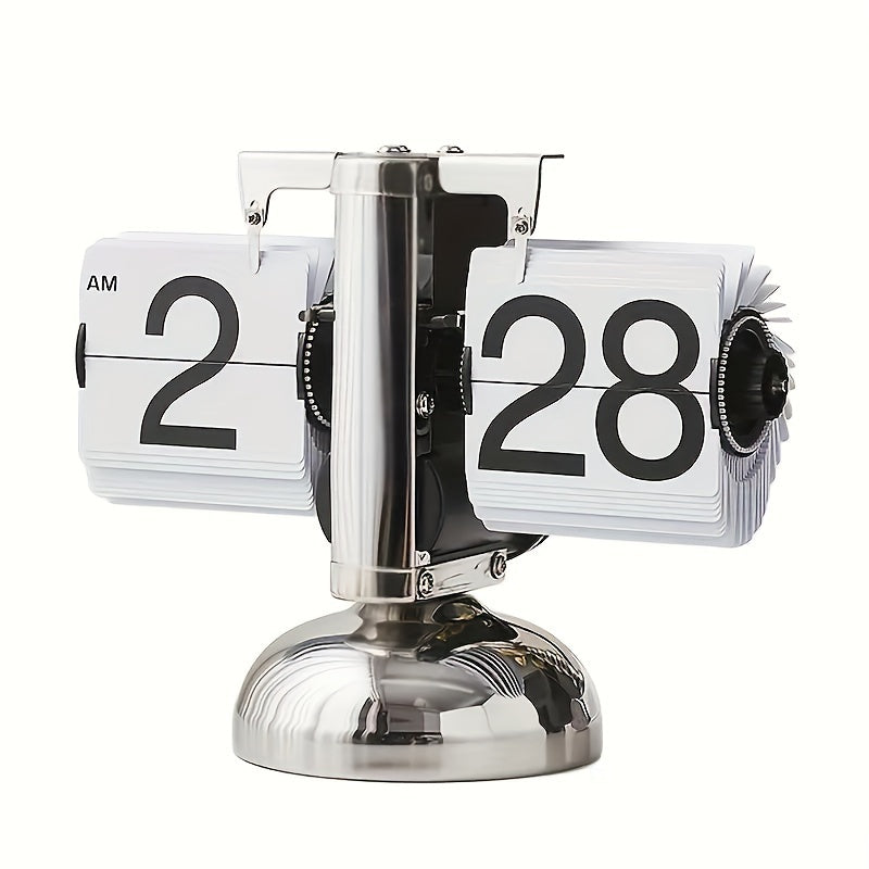 Clocteck Horloge à Retour Automatique - Horloge de Bureau Rétro pour Décoration de Maison et de Bureau