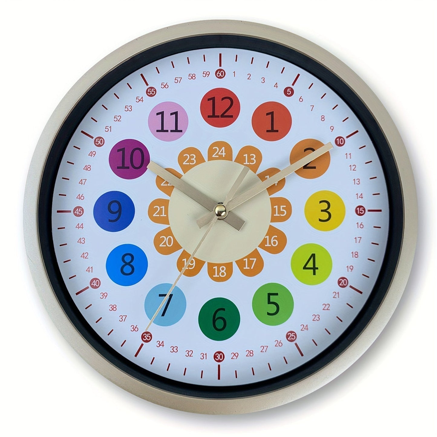 Horloge murale Floroux - Design tournesol, horloge silencieuse
