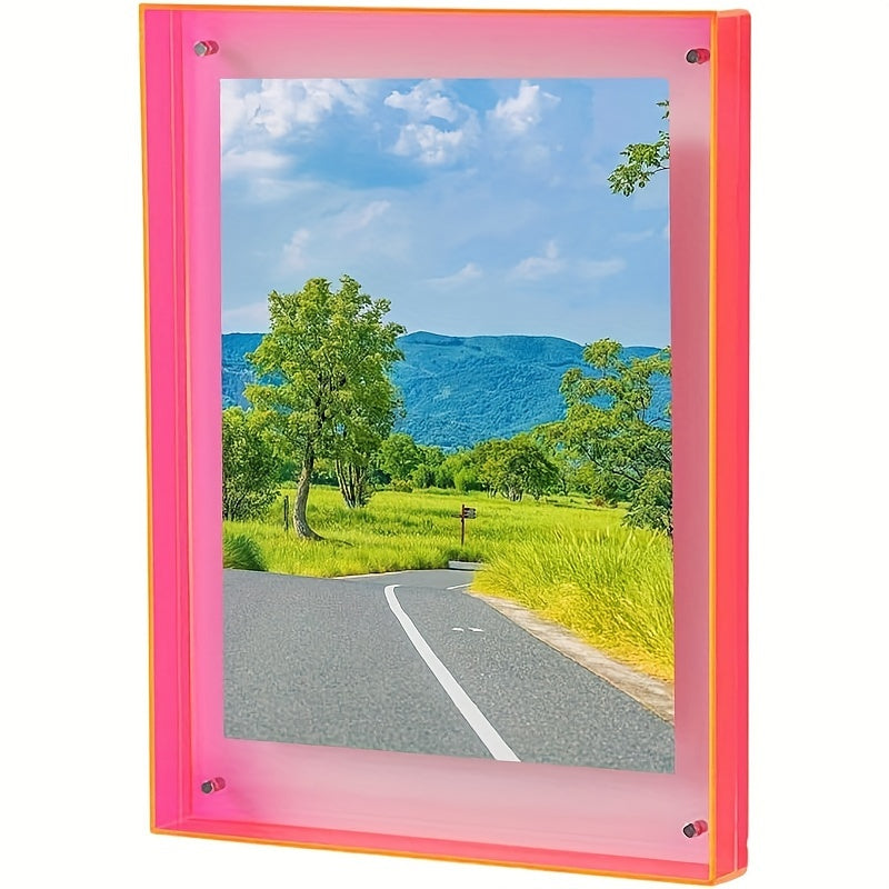 AcrylicFrame – Cadre photo vertical moderne pour table et mur