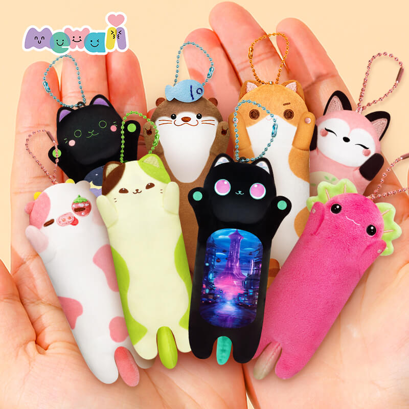 1 pc Random Mini Longcat Porte-clé