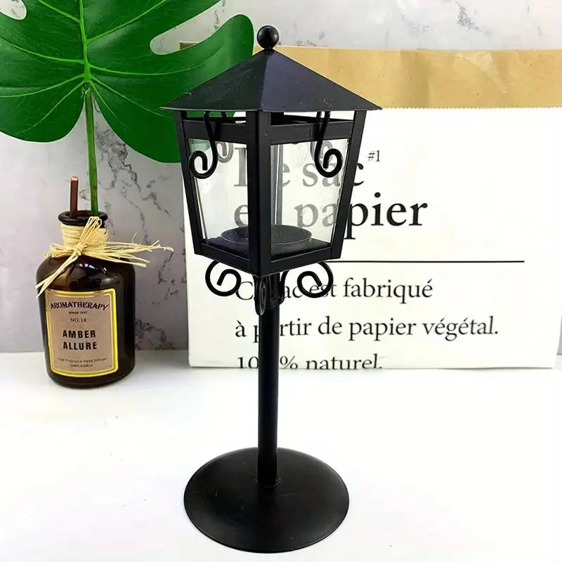 ÉclatRétro - Porte-Bougie en Métal Élégant avec Design Pavillon