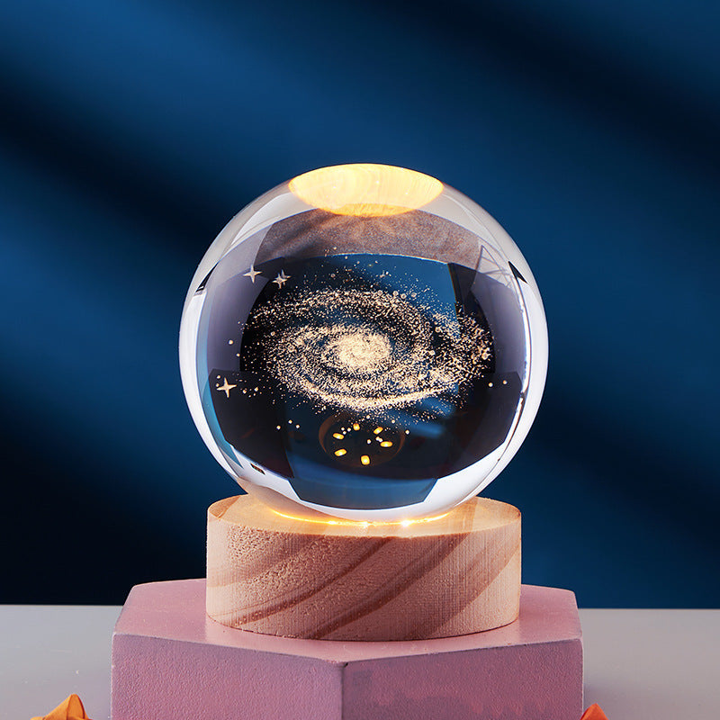 Lampe de Nuit en Cristal 3D - Lampe de Nuit en Cristal avec Effet 3D Magique