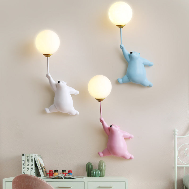 Floroux – Applique LED en résine et acrylique pour chambre d'enfants