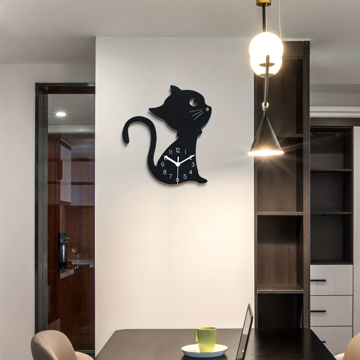 ModernPaws – Horloge mural unique pour chats pour intérieur