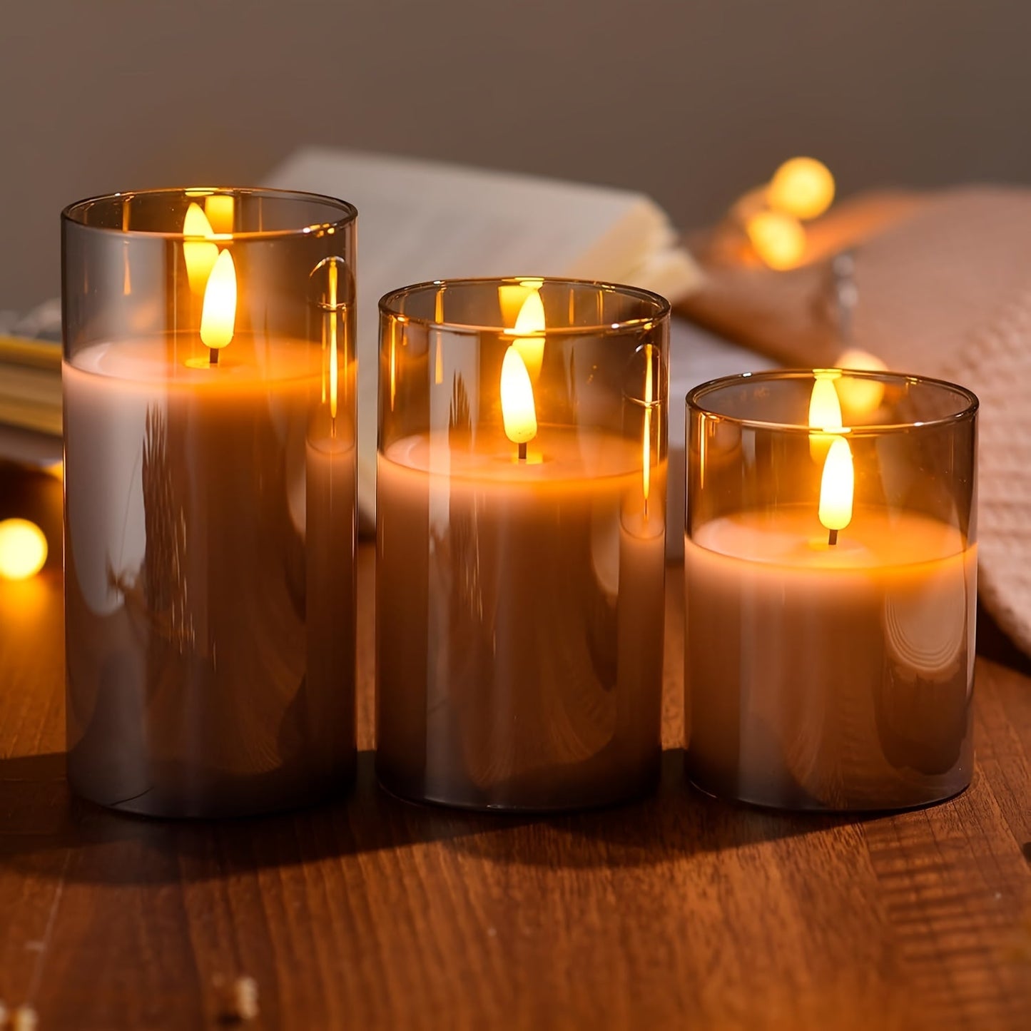 FlameFree Ensemble de Bougies LED – Éclairage Ambiant Élégant pour Intérieur et Extérieur