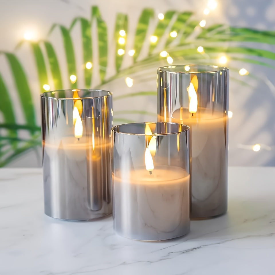 FlameFree Ensemble de Bougies LED – Éclairage Ambiant Élégant pour Intérieur et Extérieur