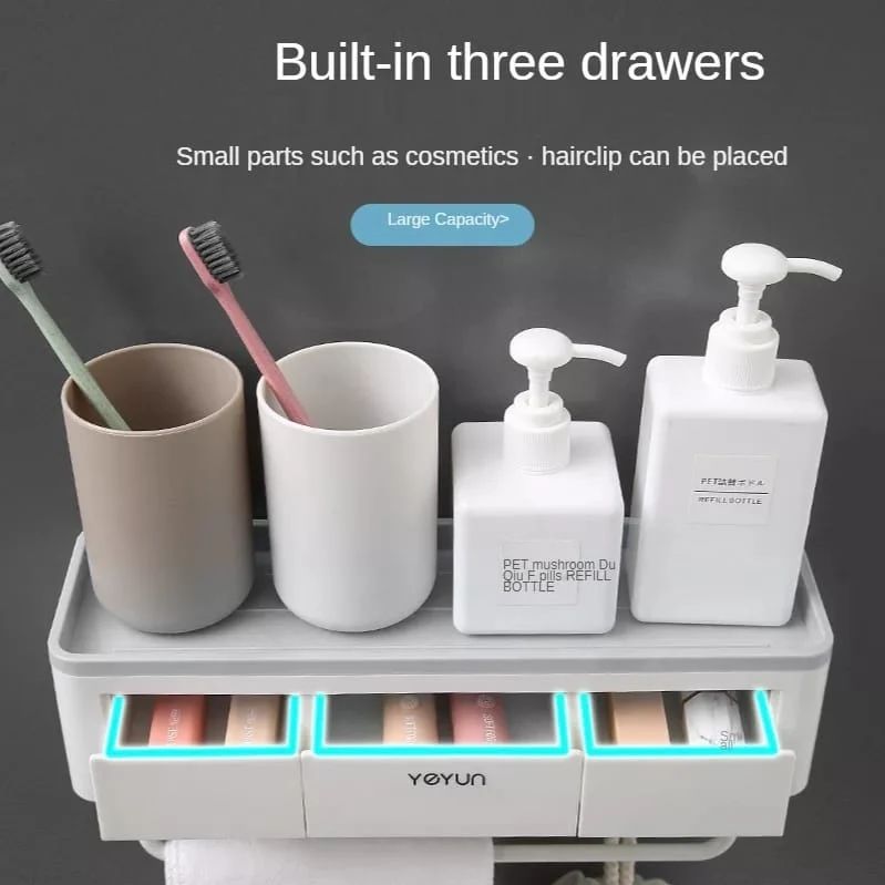 Organisateur de salle de bain avec 3 tiroirs