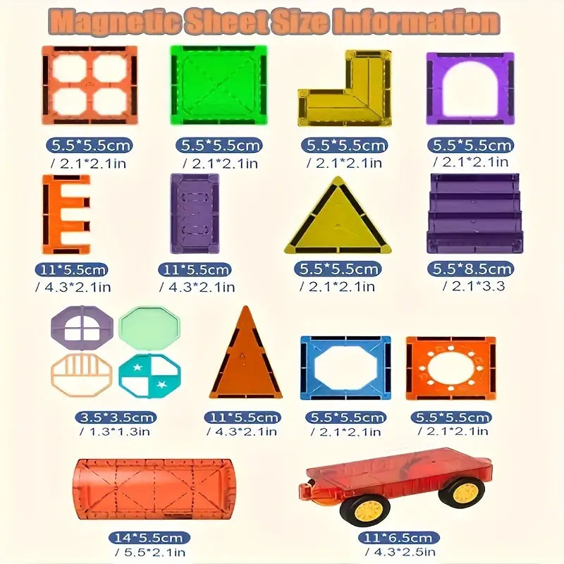 Ensemble de Blocs Magnétiques - Créez des Aventures Infinies avec 69 Pièces