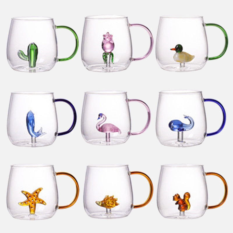 Farmland gobelet en verre 3D avec motif animal