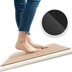 Faux tissé lavable antidérapant coureur de cuisine │ Faux tapis de sisal