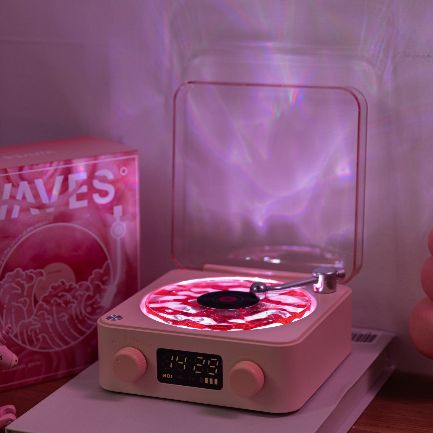 Waves Retro Lecteur de Vinyle Bluetooth