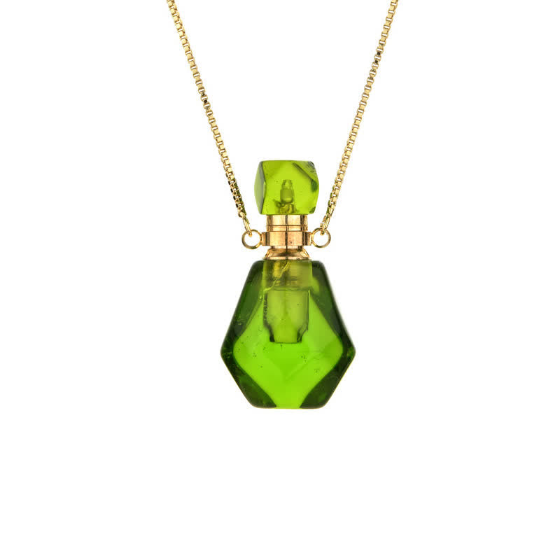 Collier Élégant avec Flacon de Parfum en Cristal - Iris