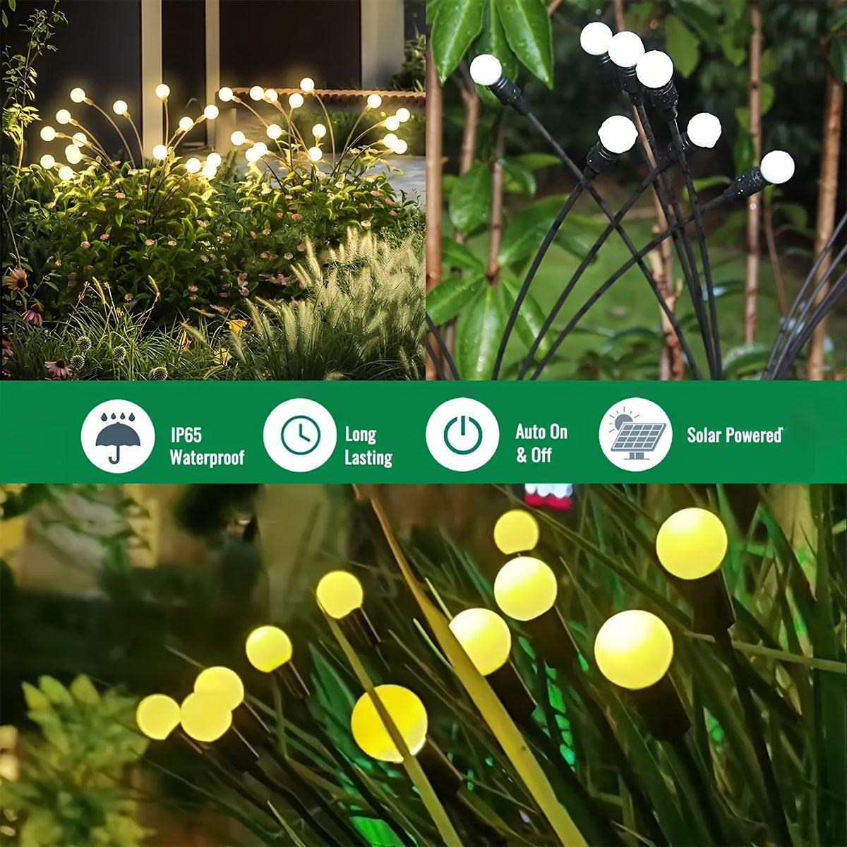 SolarFirefly Lights - Décoration de jardin LED élégante pour l'extérieur
