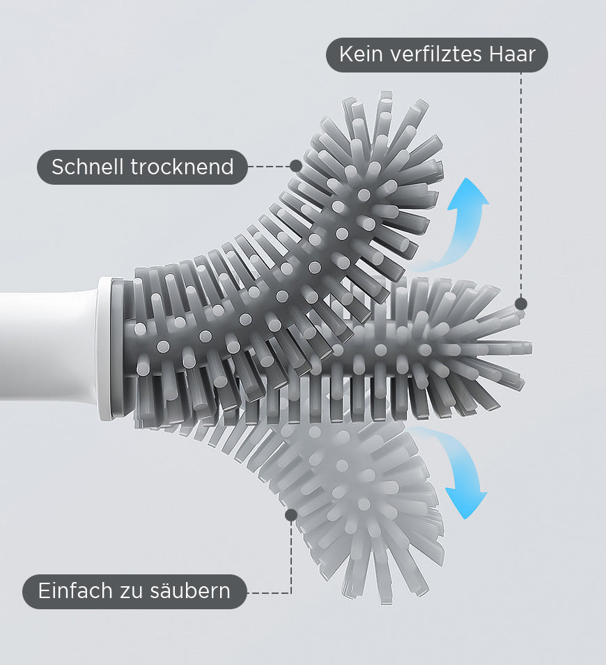 SiliClean – Brosse de toilette murale antibactérienne en silicone