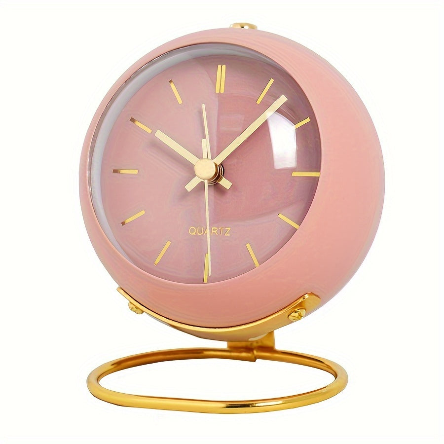 EleganceTime - Réveil Quartz Luxe en Design Métallique