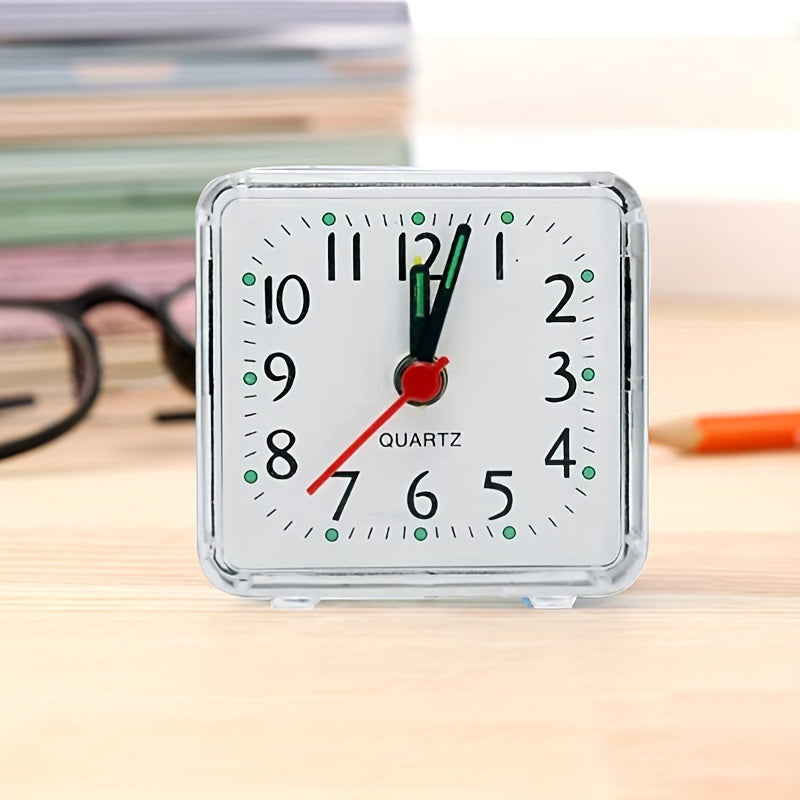 TimeSquare – Réveil Minimaliste Blanc pour Bureau & Chambre à coucher