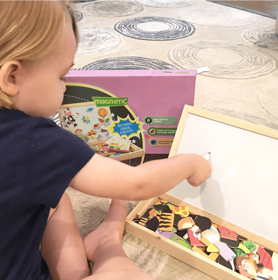 CreativeChalk Board - Tableau magnétique double face pour enfants
