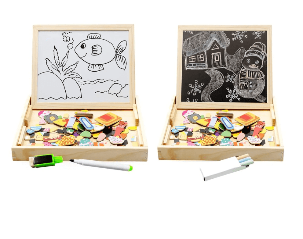 CreativeChalk Board - Tableau magnétique double face pour enfants