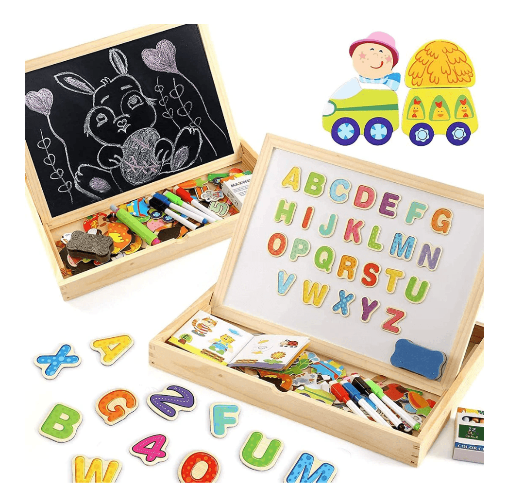 CreativeChalk Board - Tableau magnétique double face pour enfants