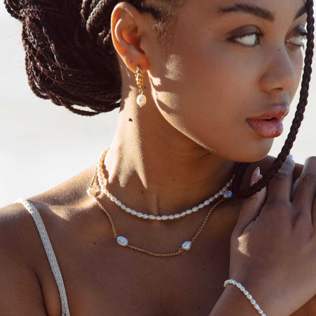 Amélie Choker en perles d'eau douce