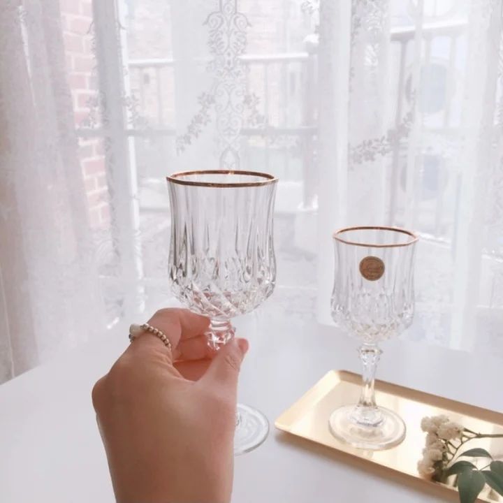 6Pc Verres à Vin en Cristal