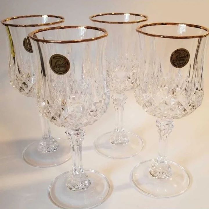 6Pc Verres à Vin en Cristal