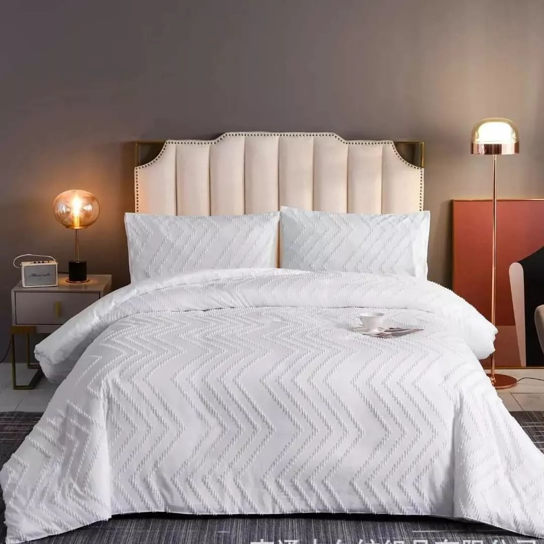 3Pc Housse de couette tuftée Wave Set