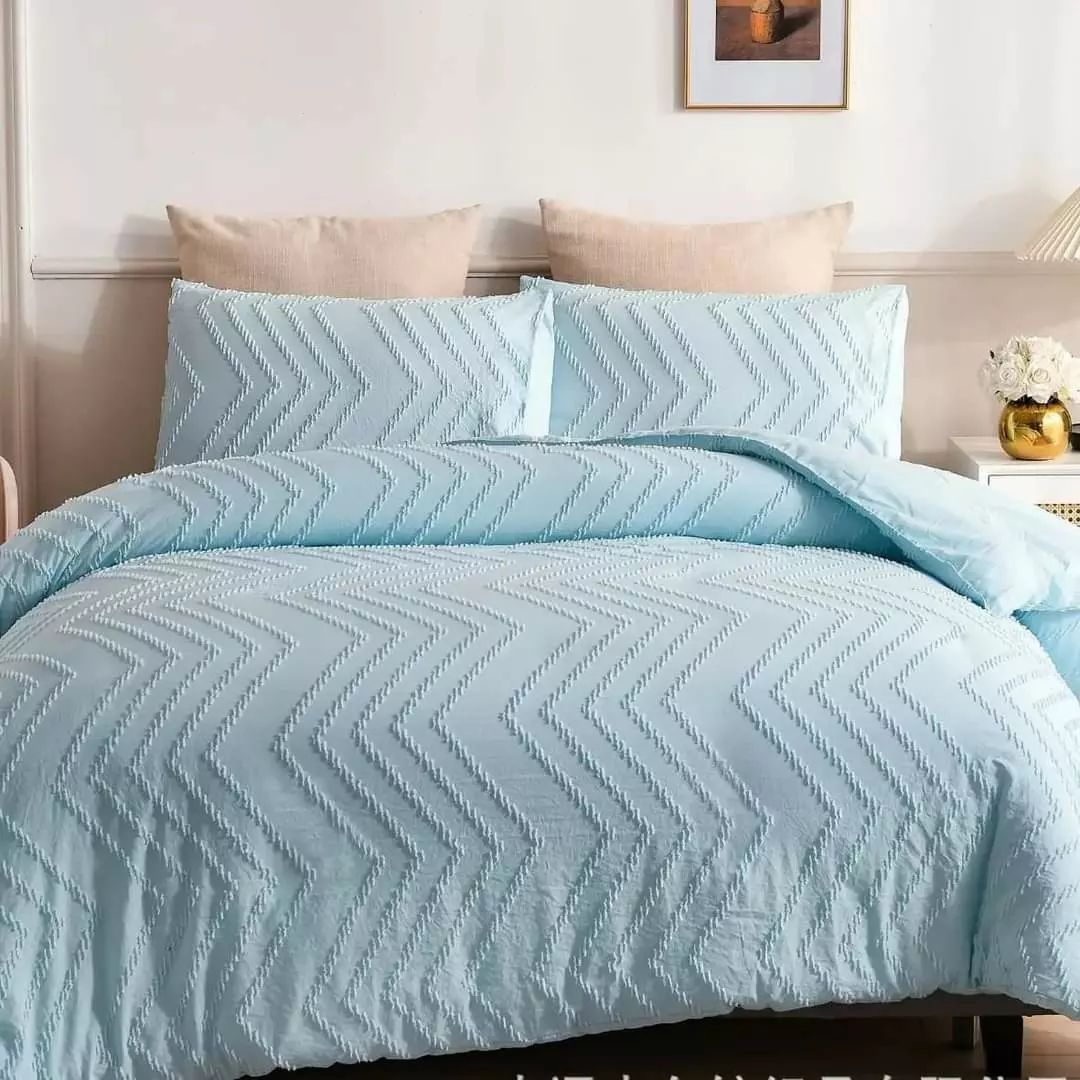 3Pc Housse de couette tuftée Wave Set