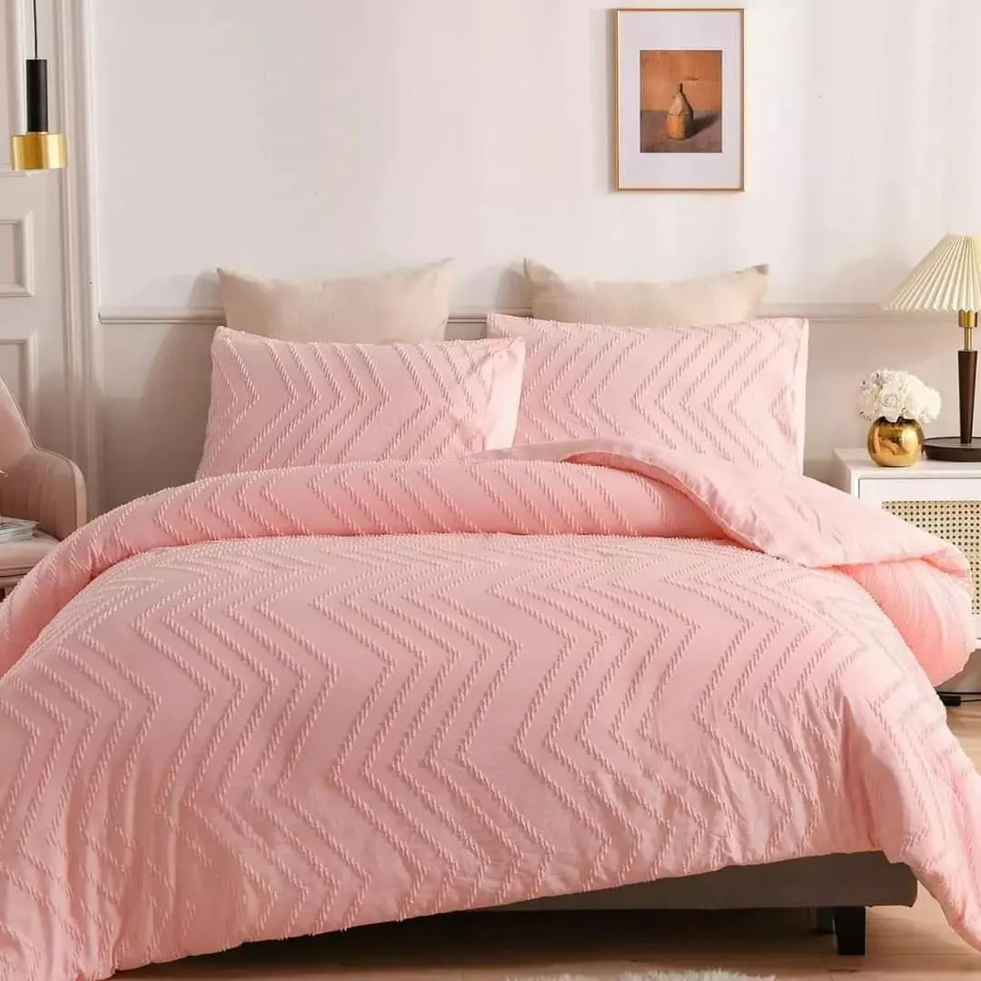 3Pc Housse de couette tuftée Wave Set