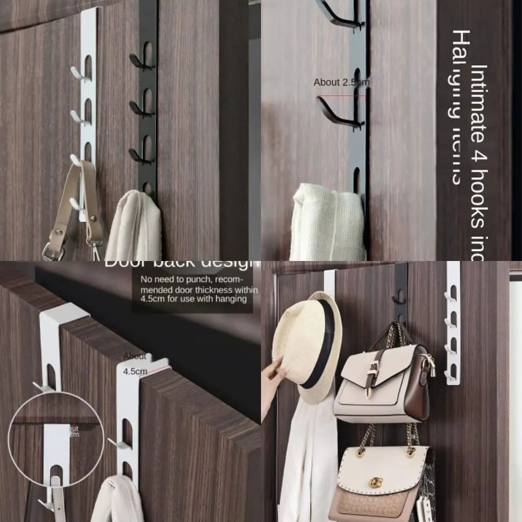 Derrière le crocher de porte