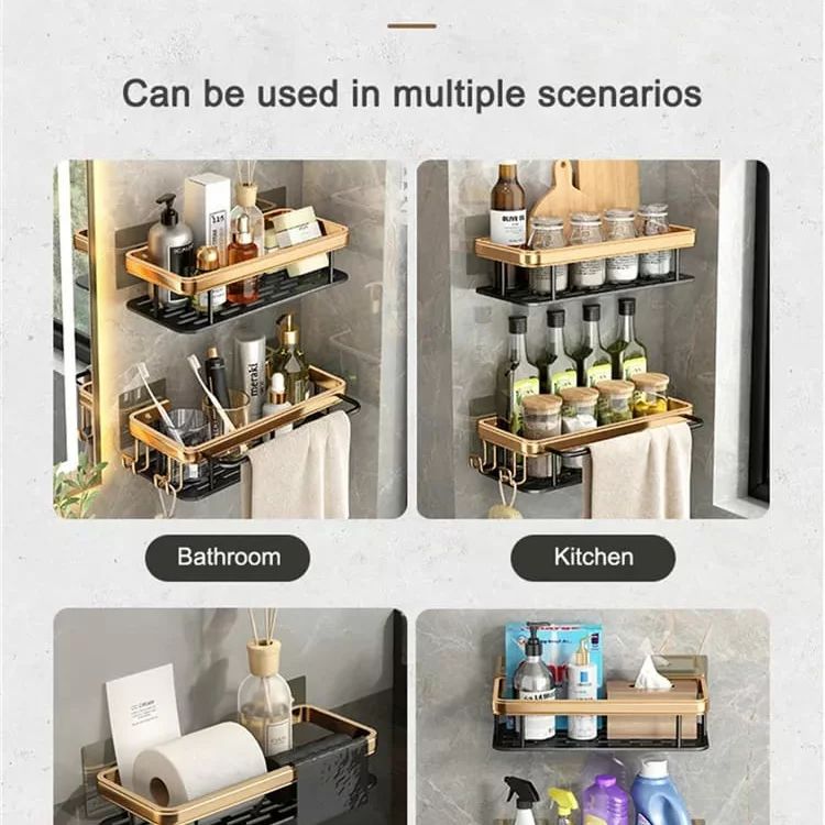 Étagère de rangement pour douche en métal