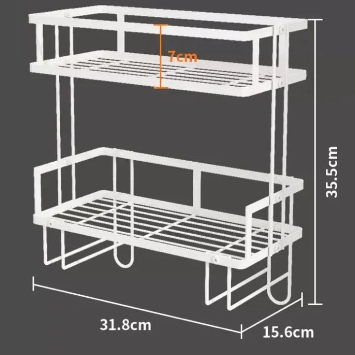 Organisateur de salle de bain en double couche au-dessus du rack/étagère des toilettes