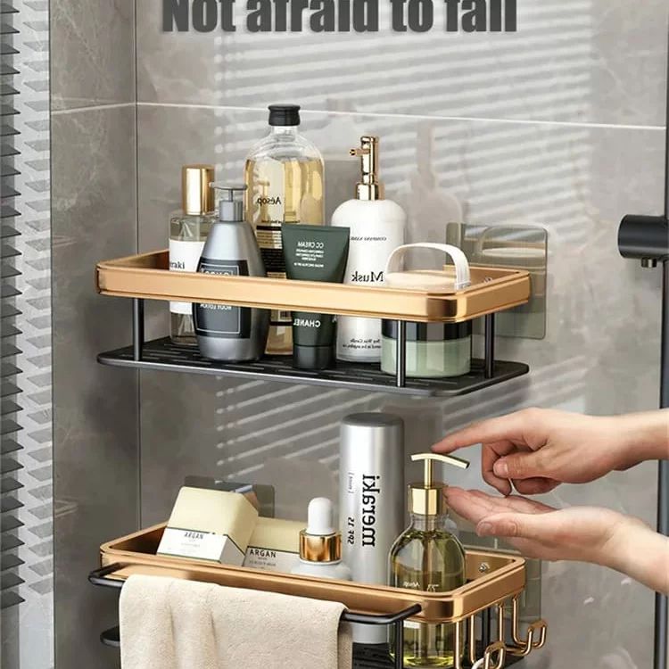 Organisateur de salle de bain métallique