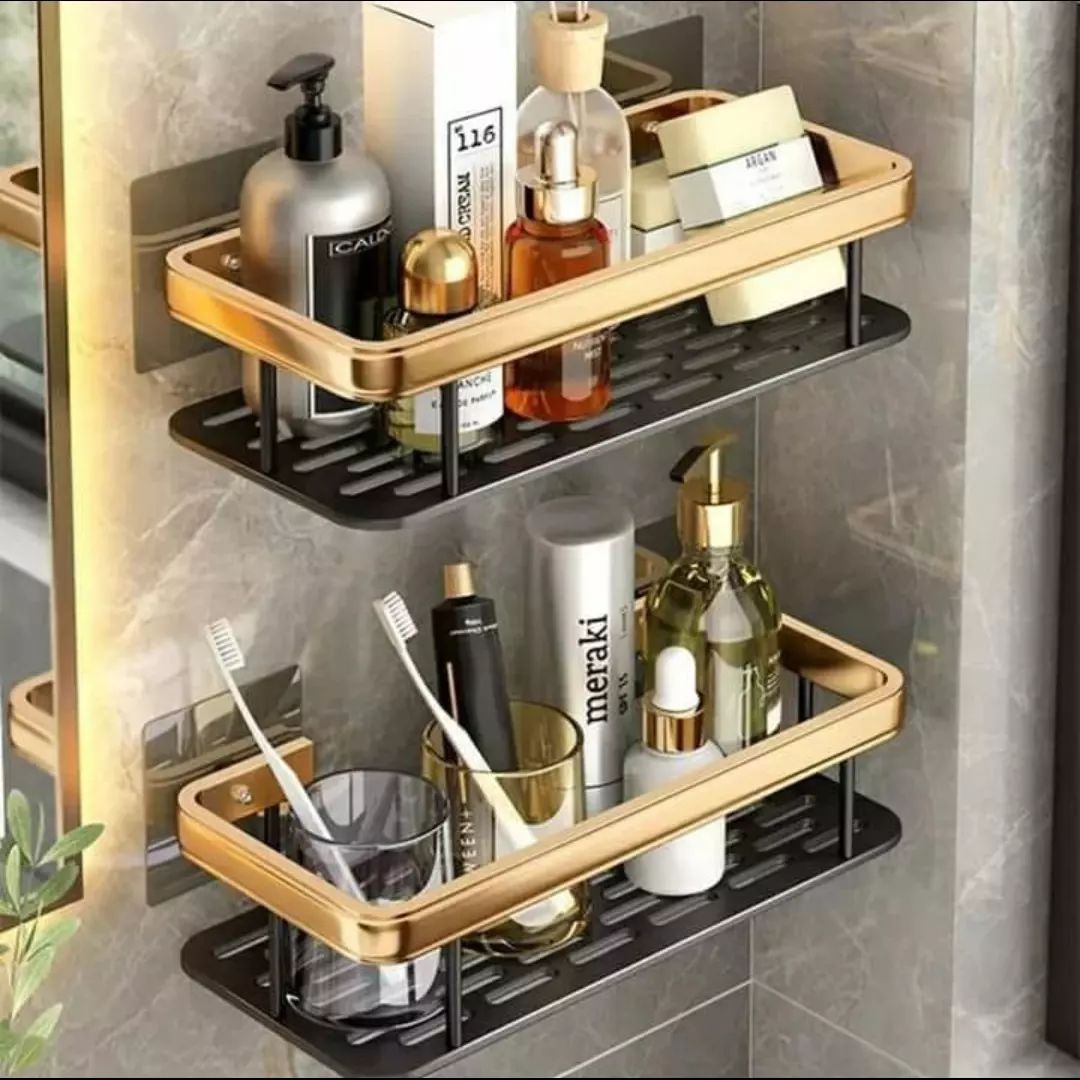 Organisateur de salle de bain métallique