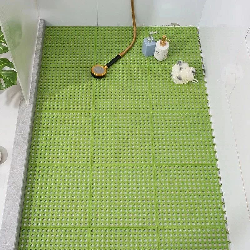 Tapis de douche baignoire avec trou de drainage étanche antidérapant découpable