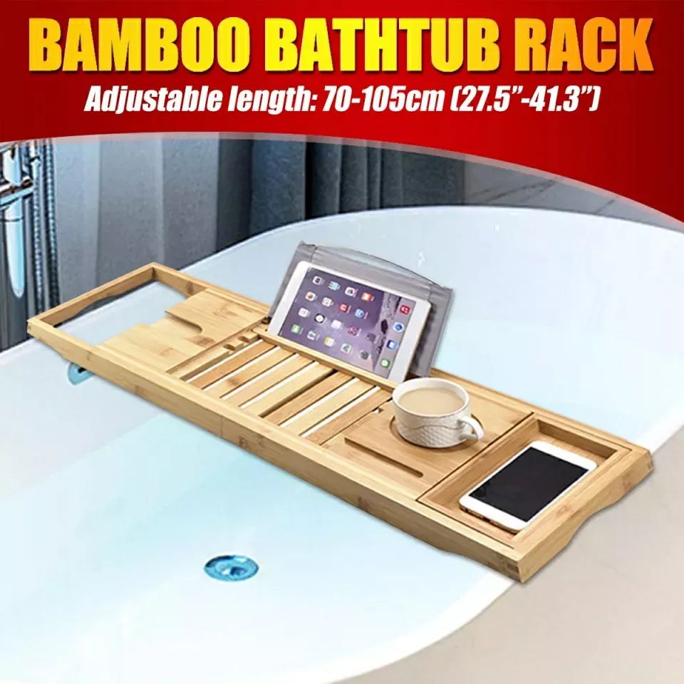 Plateau de baignoire en bambou
