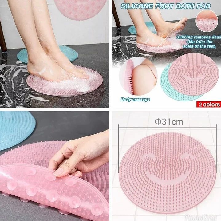 Brosse à laver les pieds paresseuse en silicone à ventouse pour salle de bain