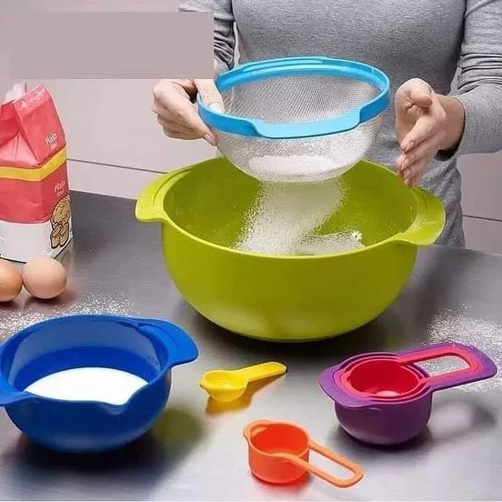 10Pcs Bols de mélange avec tasses à mesurer
