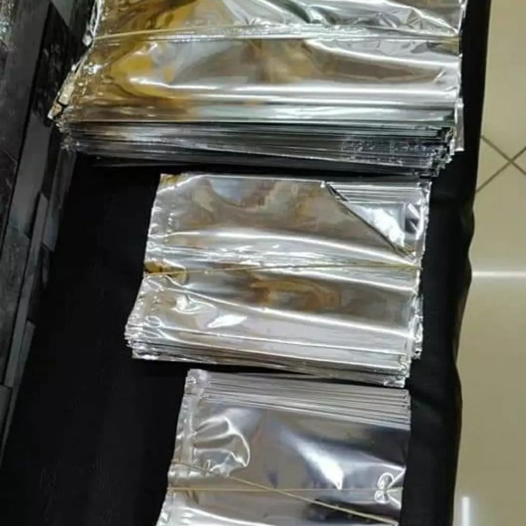 Sacs de rangement en feuille Mylar en aluminium argenté - 100pc