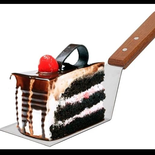 Cuillère à gâteau rectangulaire en bois