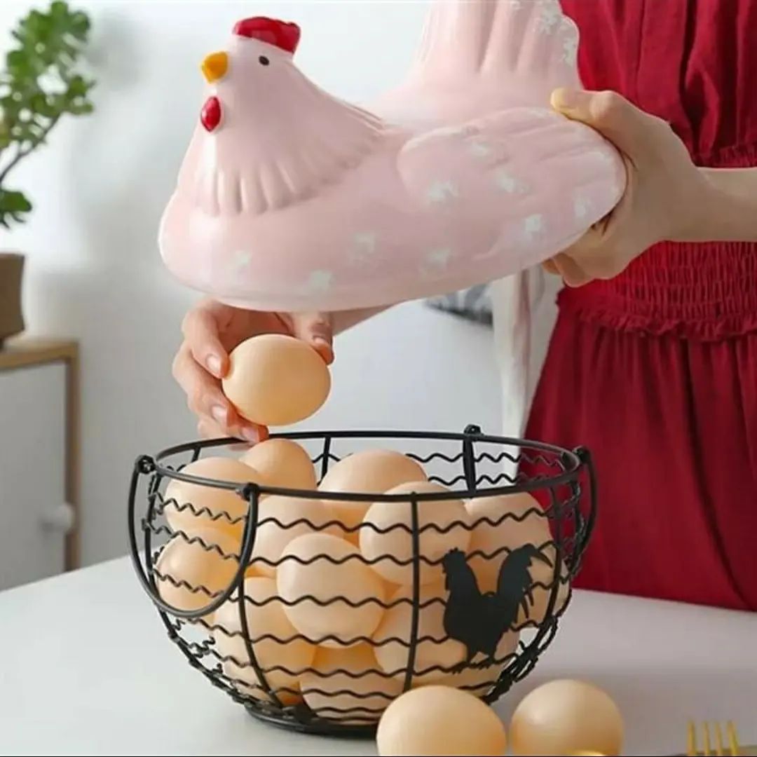 Panier à œufs avec couvercle