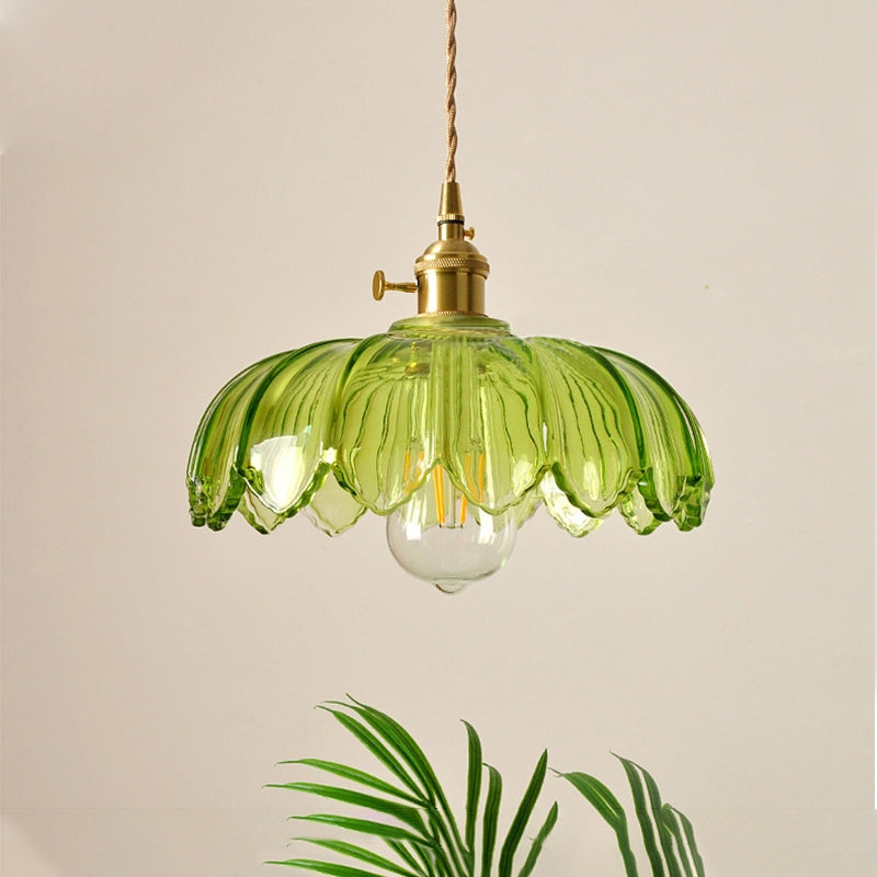 Lampe à pendentif en verre Floroux