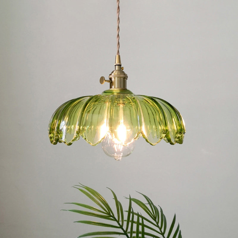 Lampe à pendentif en verre Floroux