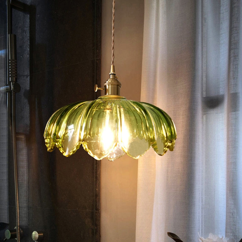 Lampe à pendentif en verre Floroux