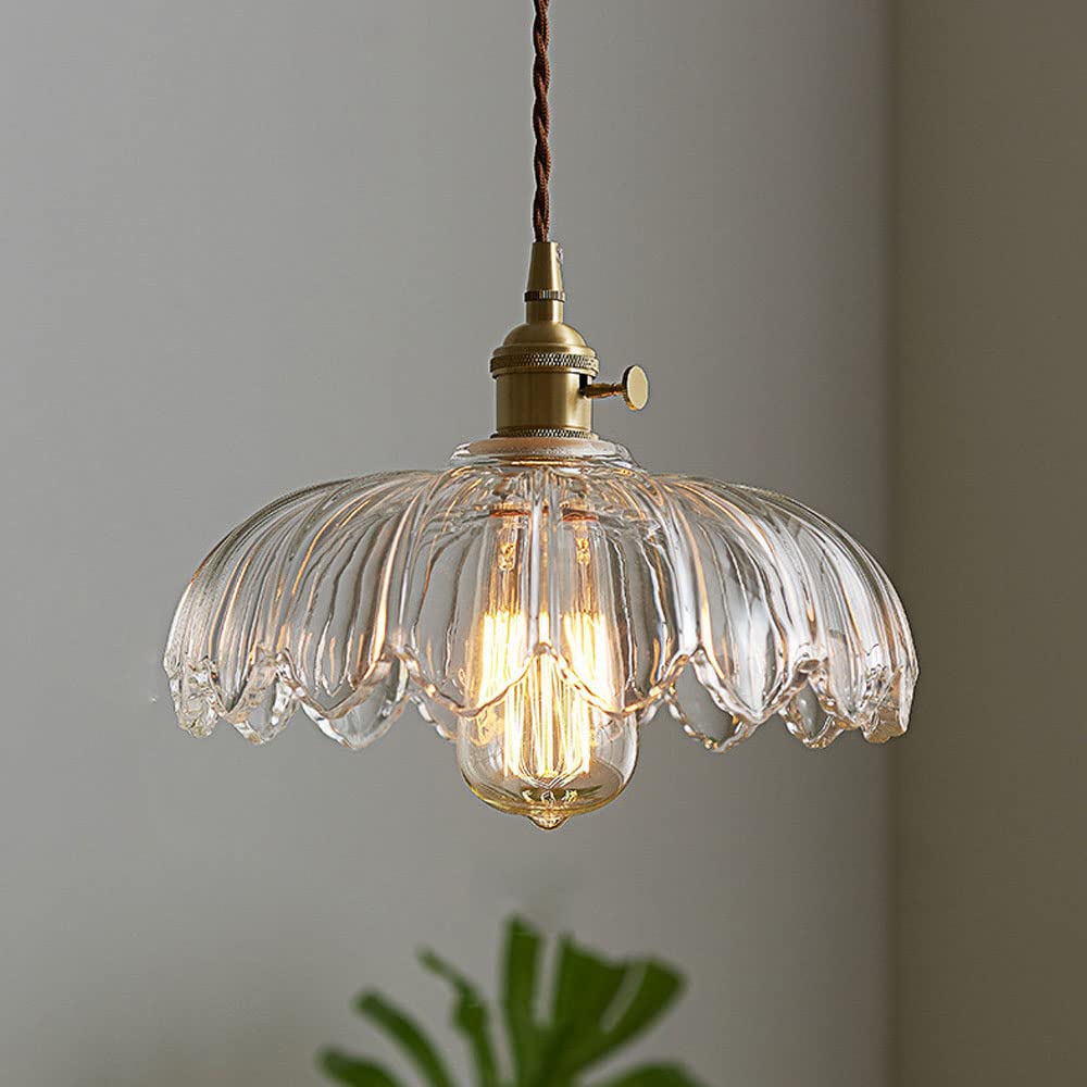 Lampe à pendentif en verre Floroux